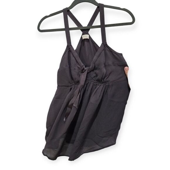 Wrap London Size Small Baby Doll Racerback Bow Cami Dusty Plum Tank Goth Flowy - Picture 2 of 6